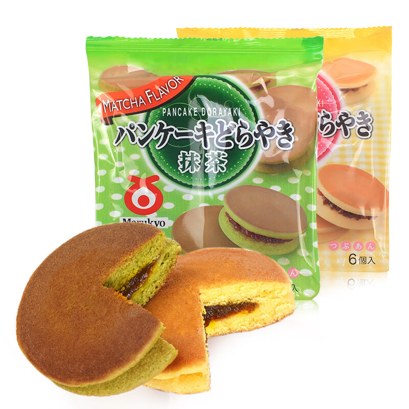 夹心早餐糕/点饼干155g日本进/口休闲零食 (原味)丸京日式红豆夹心饼