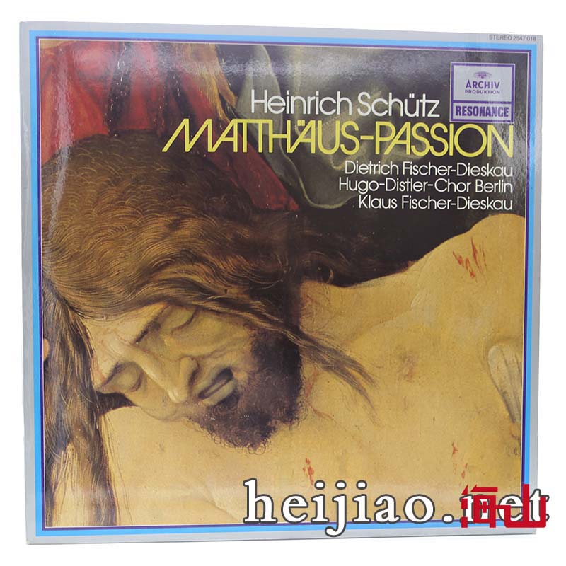 许茨 马太受难曲 迪斯考 schutz dieskau archiv lp黑胶唱片