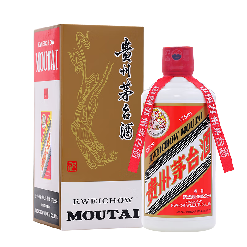 MOUTAI 茅台 飞天茅台 53%vol 酱香型白酒 375ml 单瓶装