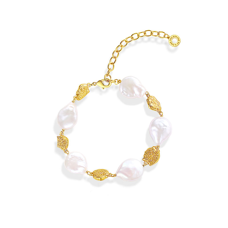 ooak流金系列油画肌理沙砾珍珠手链ins小众原创设计闺蜜手链礼物 油画