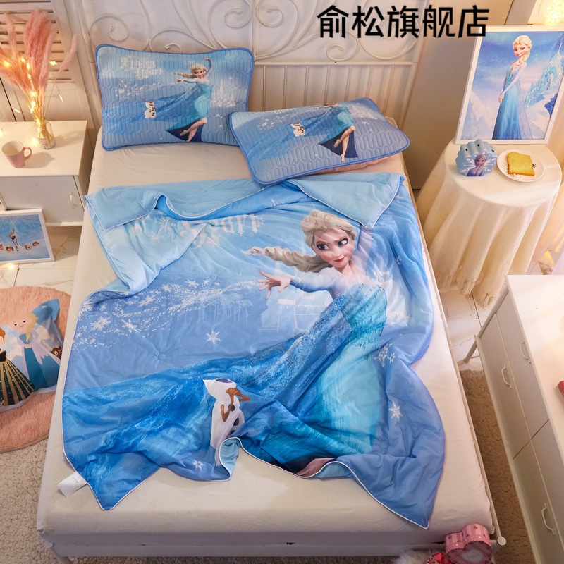 毕加索家纺夏凉被卡通凉感丝滑夏被儿童冰雪奇缘空调被学生女孩夏凉被