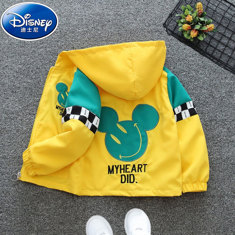 迪士尼(disney)品牌童装女童外套春秋款2023新款洋气中小童休闲百搭拼