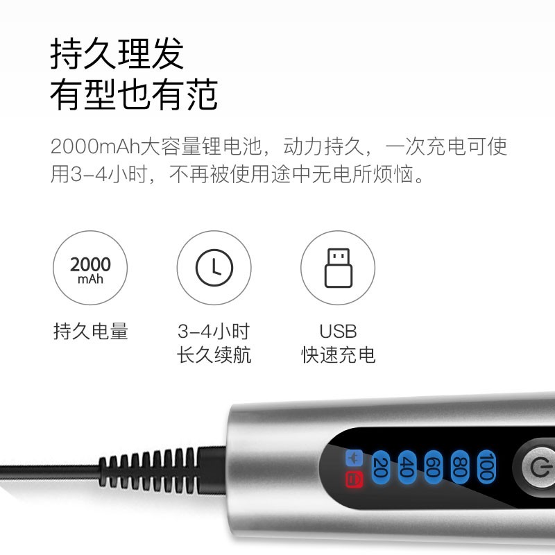 雷瓦（RIWA) 理发器电推剪 全身水洗 专业成人儿童电动理发剪 婴儿剃头电推子 RE-6305