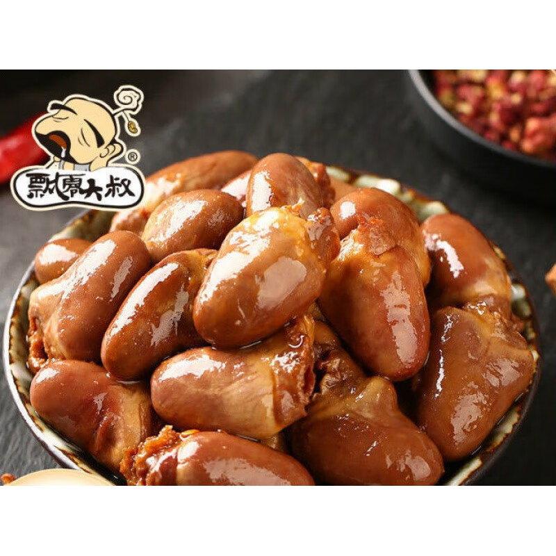 米囹飘零大叔酱烧卤鸭心网红零食独立小包装甜辣鸭心即食卤味鸭 酱烧