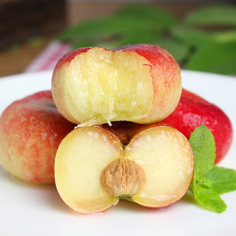 纽扣油蟠桃新鲜扁桃金钱小油蟠桃孕妇水果蜜桃子 2斤装