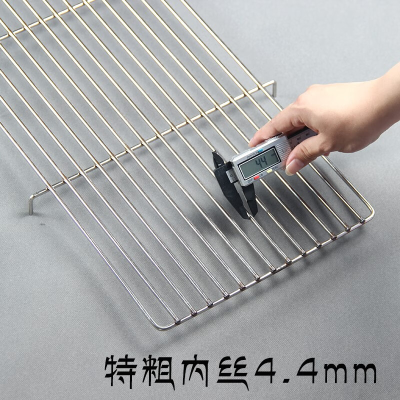 宰搂烧烤架网特粗不锈钢条网烧烤炉子网猪肉网架烧烤架网长方形烤炉网 加粗烧烤网片60x24304不锈钢