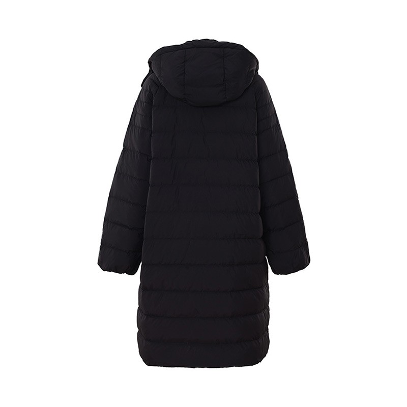 armani/阿玛尼长款女士纯色休闲羽绒服6zyk10 黑色 m