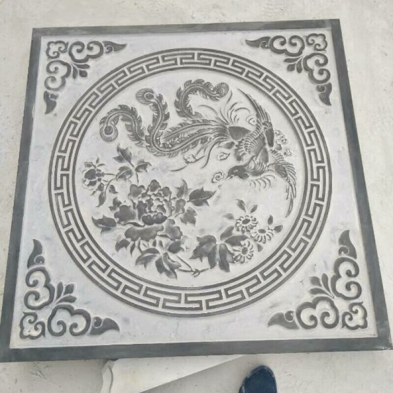 万棠大理石浮雕青石仿古窗花浮雕地雕四合院徽派建筑壁挂装饰石雕浮雕
