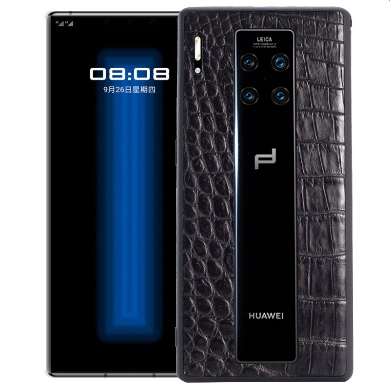 卡桔  华为mate30rs保时捷手机壳限量版高档奢华天然鳄鱼皮真皮商务
