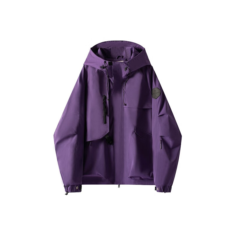 William fox&sons新型三防户外面料人体工学立体裁剪机能轻户外男女同款仿冲锋夹克 紫色【加绒款升级版 】-15℃御寒 S /46