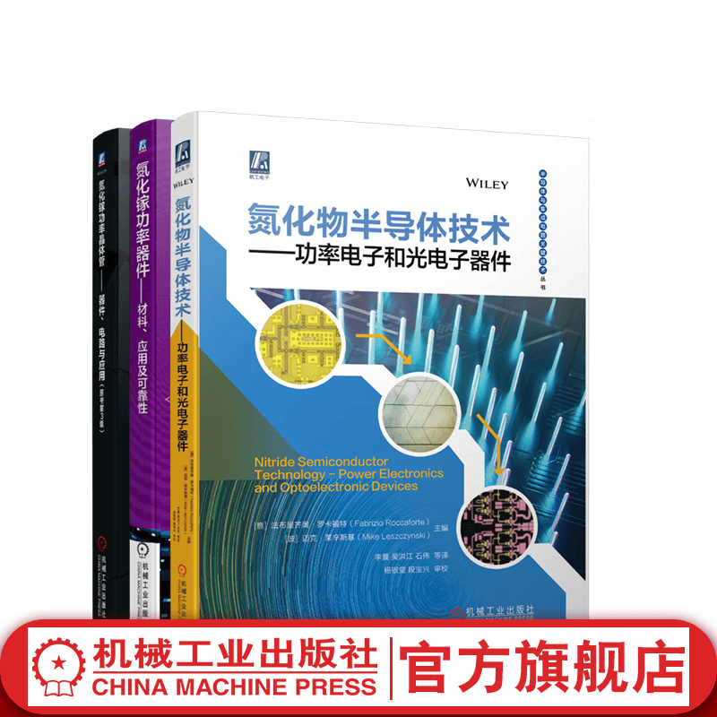 官网 氮化镓半导体器件与技术 套装全3册 氮化物半导体技术+氮化镓功率器件+氮化镓功率晶体管器件电路与应用 芯片半导体技术书籍