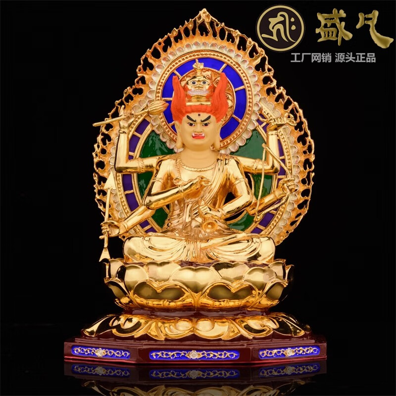 盛凡三希典藏台湾 盛凡 黄铜 鎏金 密宗 爱染明王 姻缘 金刚爱菩萨