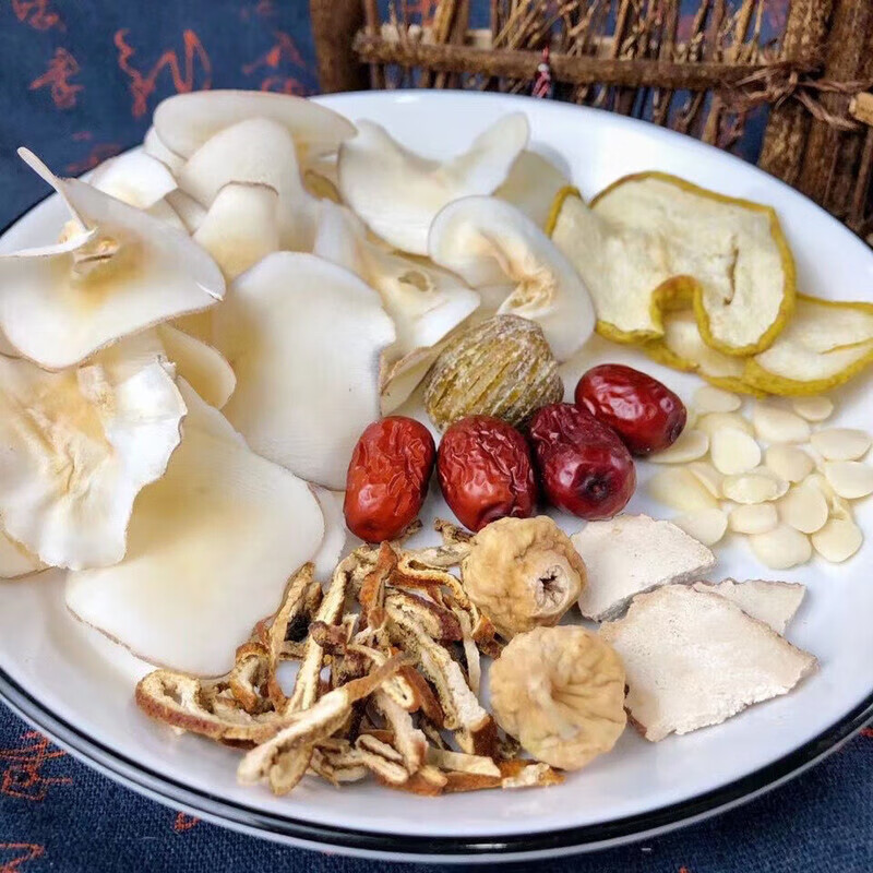 北京同仁堂虎乳菌止咳汤包海底椰杏仁陈皮无花果润肺去咳煲汤材料包