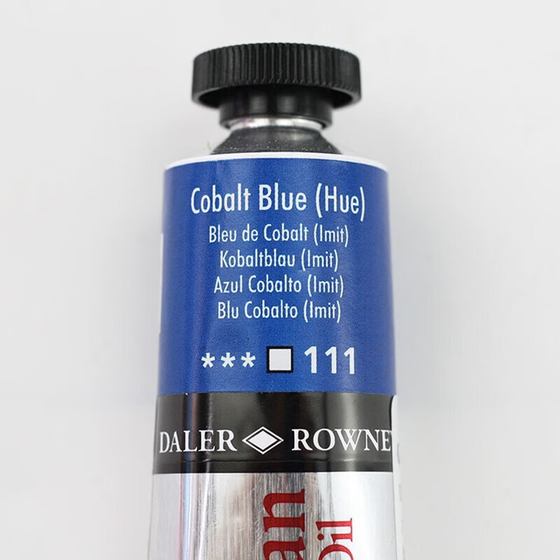 进口达拉罗尼威美225ml管装大支油画颜料daler-rowney 钴蓝色调111
