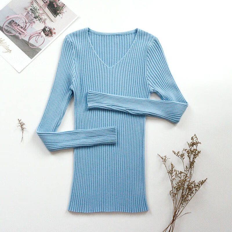 虎迹2026《杭州直播款》春秋长袖毛衣V领针织衫福利款 黑色V领 均码