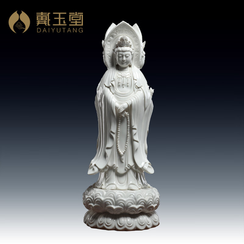 立莲观世音菩萨像供奉家用 d52-82a 三面观音(南海观音)