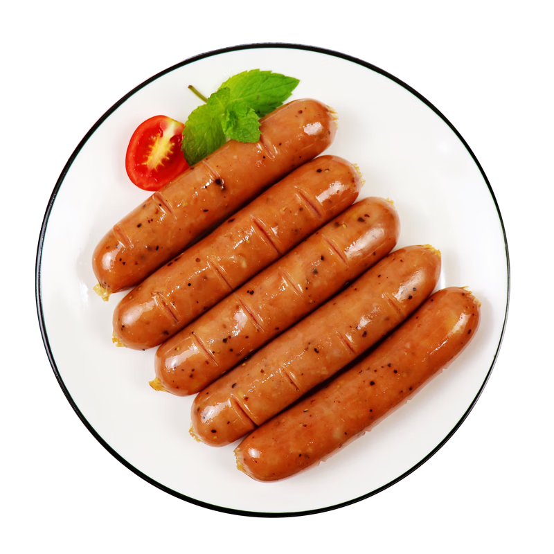 紫光園 清真牛肉烤腸 420g（6根）大克重 臺式熱狗肉腸 黑胡椒味香腸