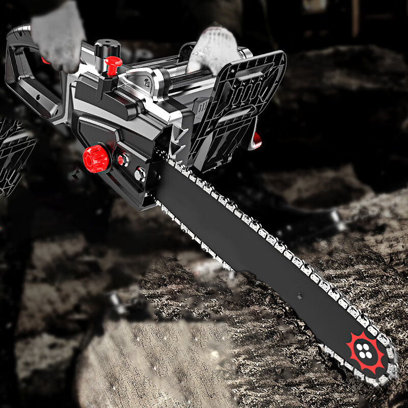 汶纳几电锯伐木锯家用小型手持木工锯柴电动油锯链条切割锯木神器电