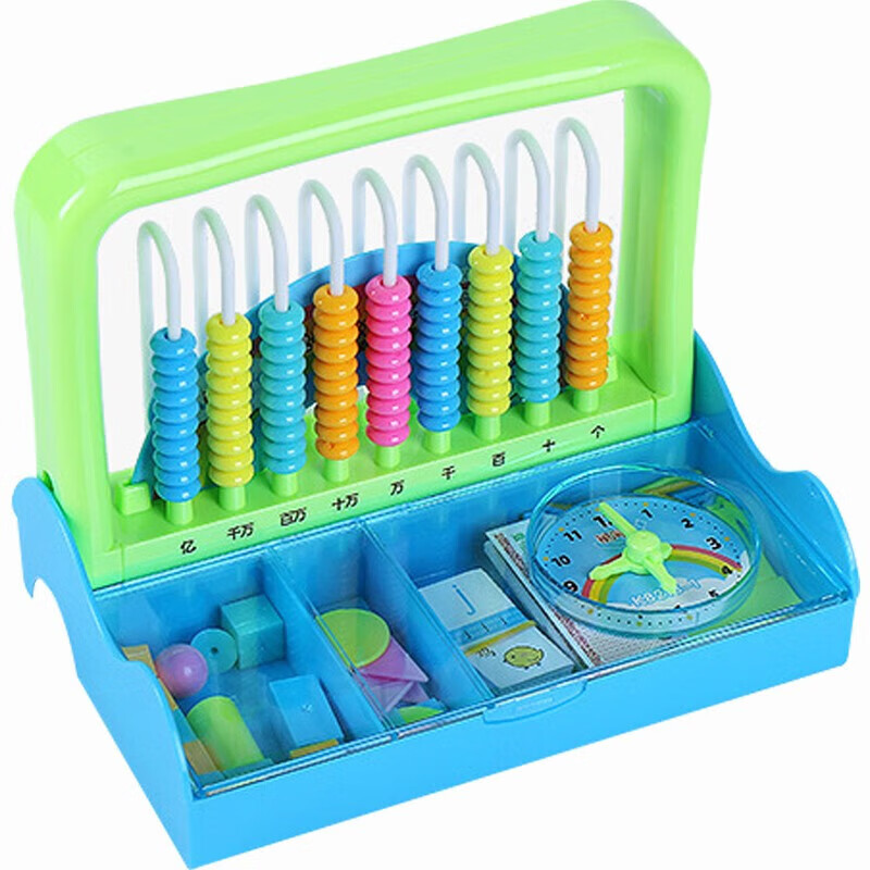 计数器学具盒计数棒几何体七巧板小学生1-4年级数学盒开学季文具 k
