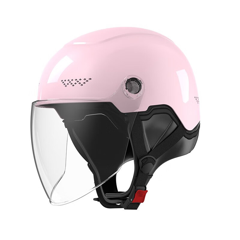 晓安头盔电动车3c认证男女士骑行半盔四季通用成人摩托车电瓶车安全帽 粉色冬盔