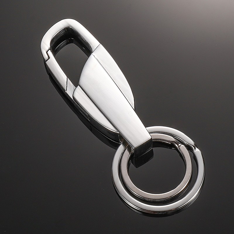 简约商务汽车钥匙扣 多功能钥匙链个性创意 银白色
