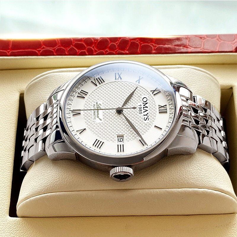 omays天俊系列男士手表全自动机械表品牌商务欧美德国瑞士风前十大名