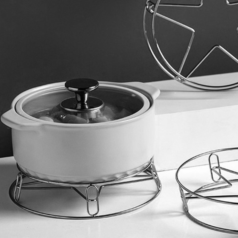 菩本家不锈钢锅架北欧多功能厨房家用放锅置物架隔热锅具收纳架 金色