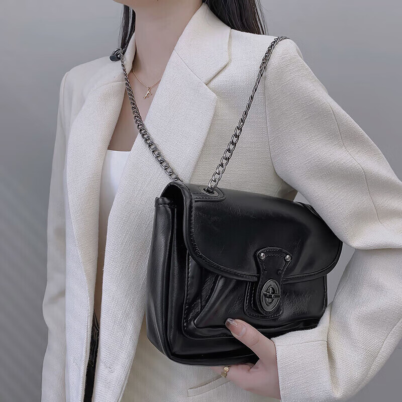 川布billie veromca流浪包2024质感大容量复古翻盖双链条小众斜挎单肩