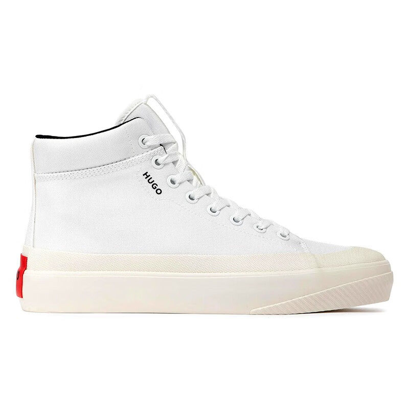 雨果博斯(hugo boss)男鞋 男士织物徽标印花高帮休闲运动鞋 50474933