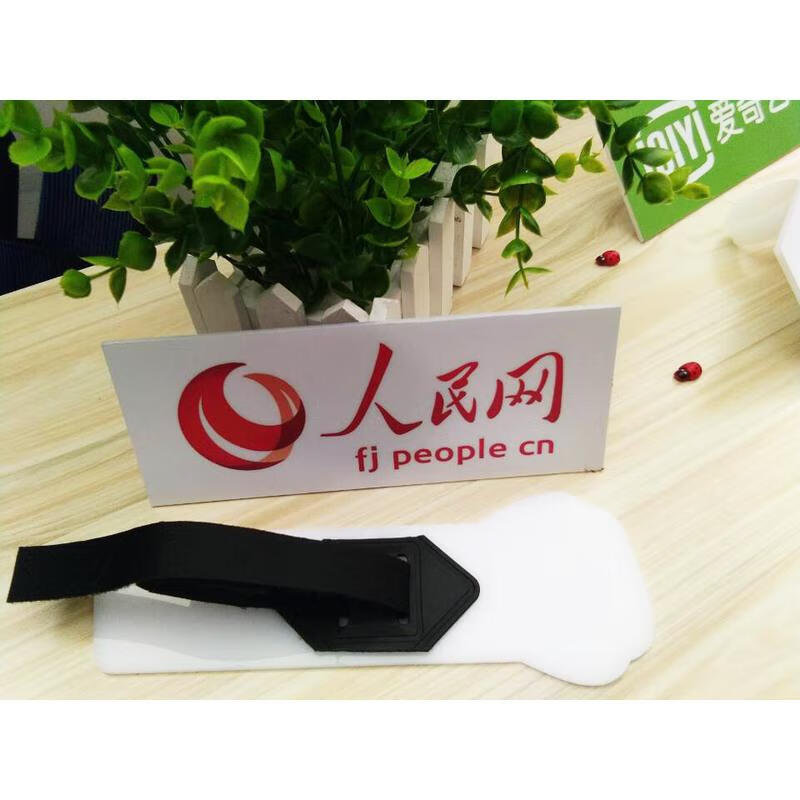 万人迷(manovo) 台标麦克风麦标定制新闻娱乐话筒台标 logo牌台标夹子