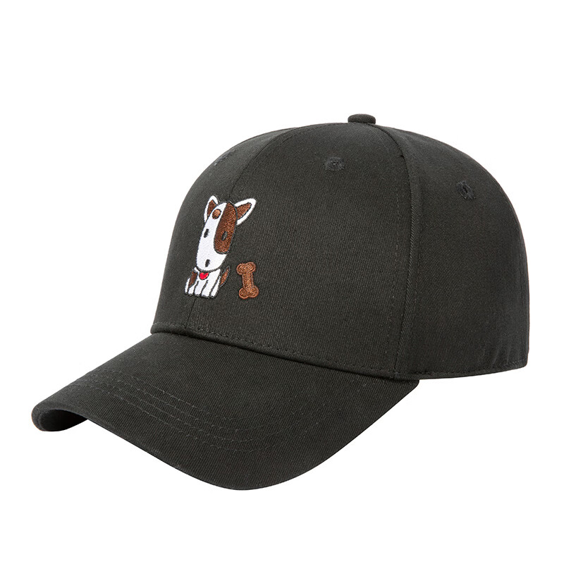 维多迪纳（vedordna）帽子男女通用棒球帽韩版休闲斑点狗情侣户外鸭舌帽 MZ093 黑色 均码