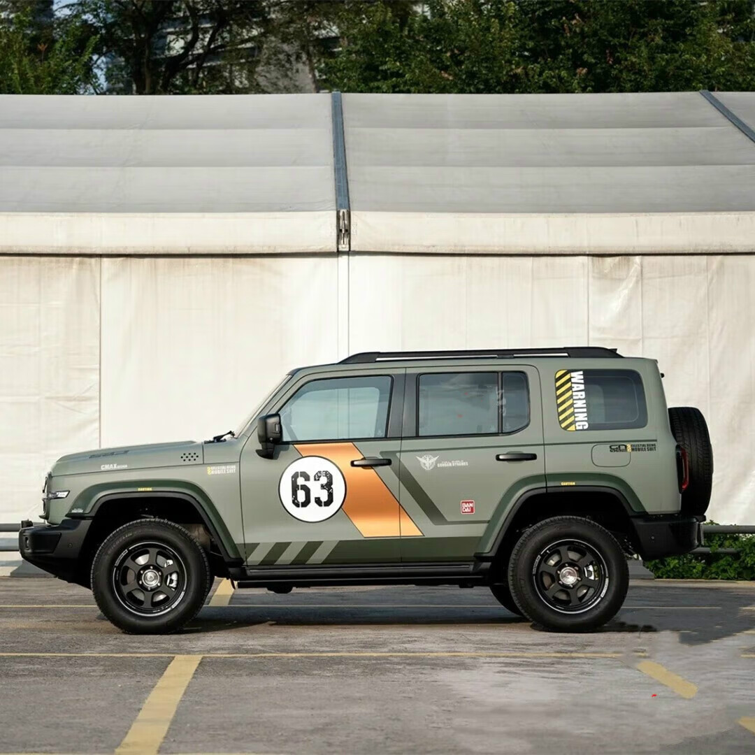 车兜兜坦克300车贴拉花 jeep牧马人北京bj40改装装饰网红机盖车身贴