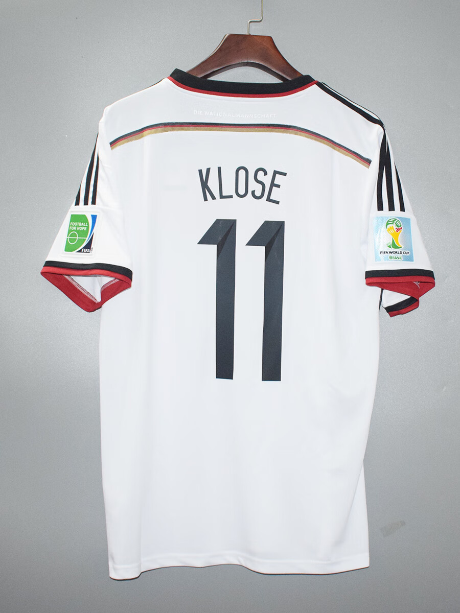 oimg世界杯德国队球衣11号克洛泽穆勒队服复古短袖男足球服 上衣:不印