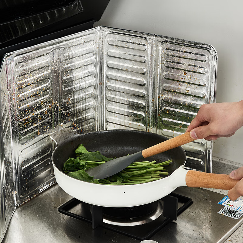 百圣牛厨房挡油板隔油板铝箔炒菜防油溅挡板煤气灶台防油挡板隔热板 1