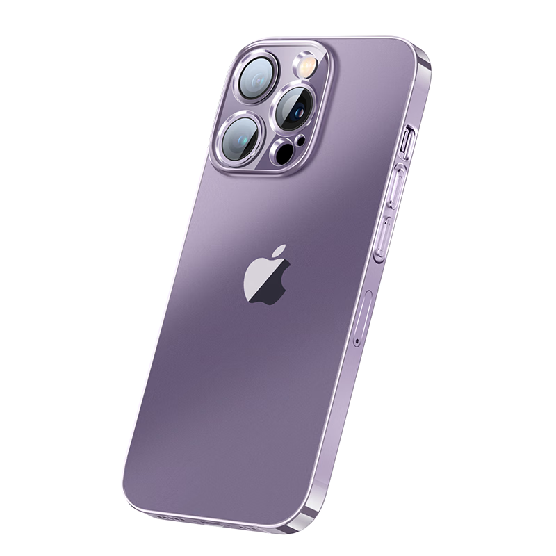 亿色适用苹果14promax手机壳iphone14promax保护套磨砂玻璃防指纹气囊防摔镜头全包半透明超薄