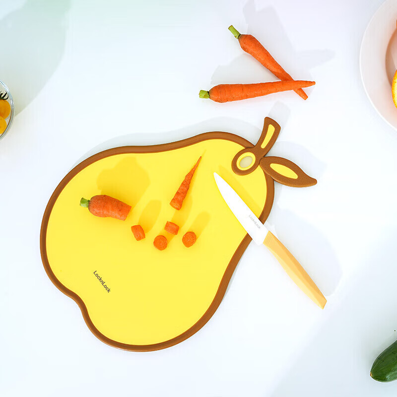 双面切水果辅食卡通案板砧板塑料切菜板 梨ckd064