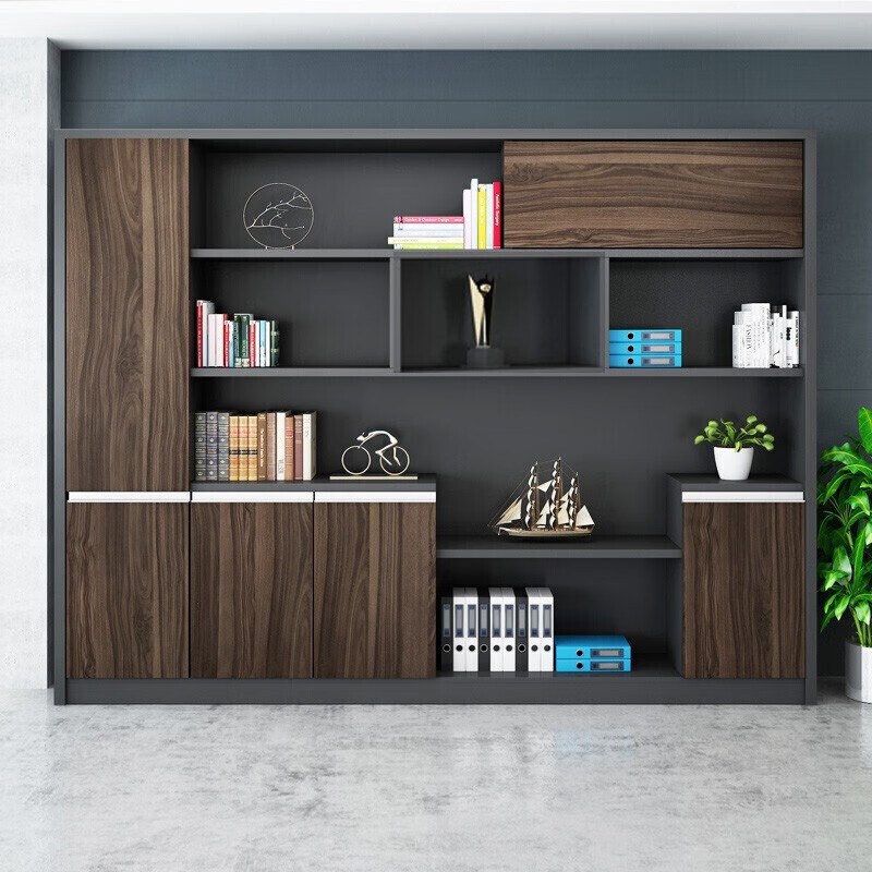 桌小简 办公柜文件柜落地柜背柜资料展示a4文件柜背景柜简约现代柜子