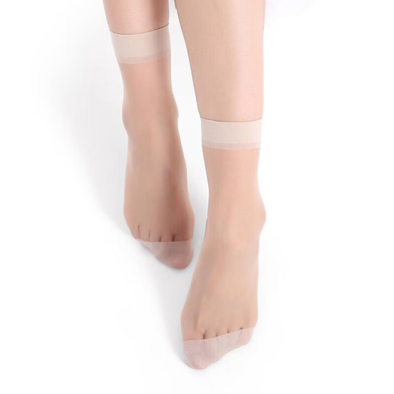 【20双装】夏季水晶丝短袜透肤女士短筒袜 10双浅肤