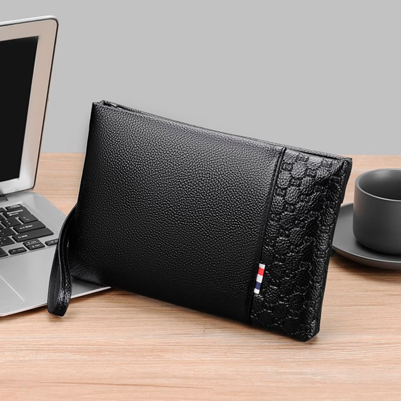 MOEPEQDAISHU手包男信封包手抓包真皮质感商务休闲手拿包软皮潮牌时尚简约夹包 BZ 1033 黑色荔枝纹怎么样,好用不?