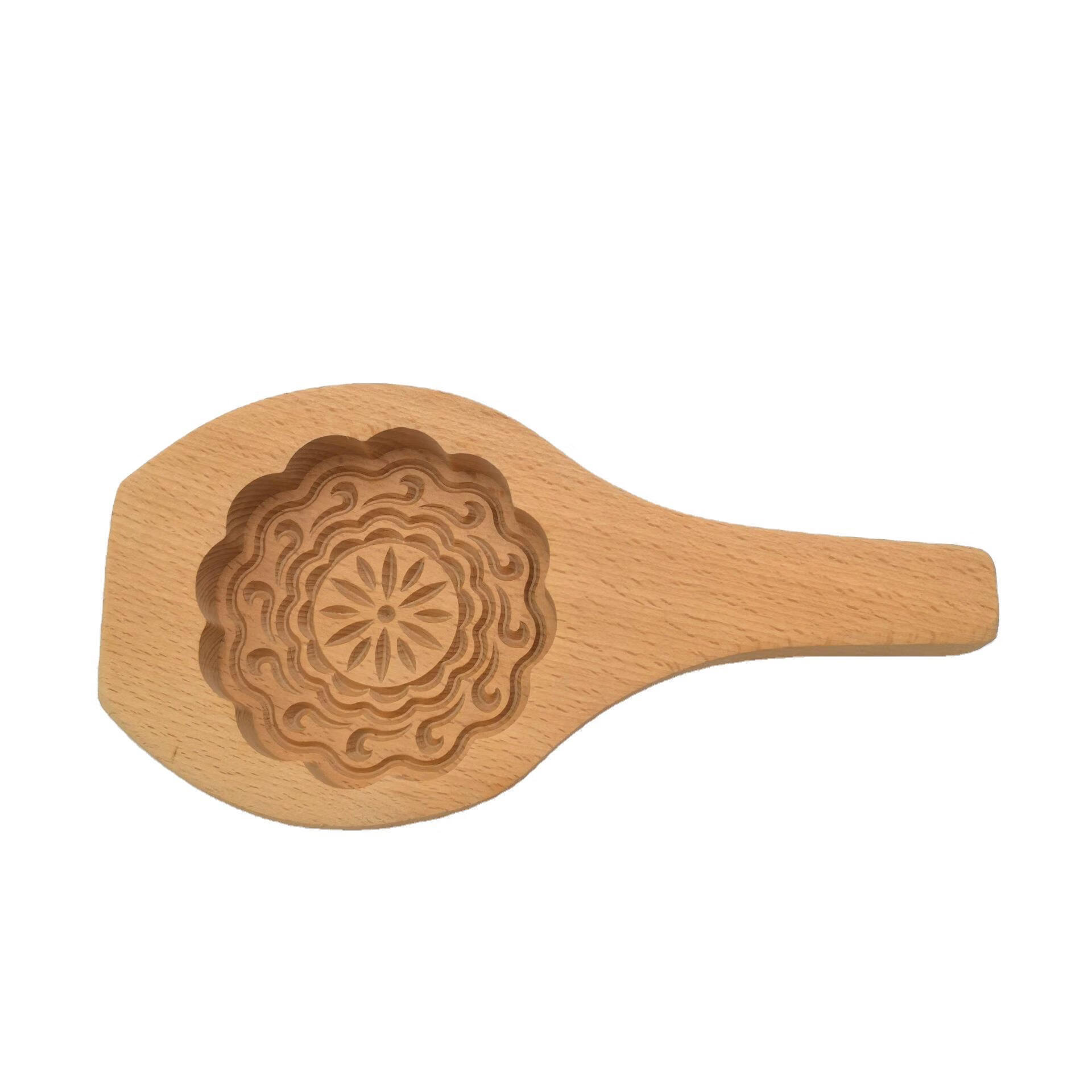 木质糕点模具木制蛋糕模中秋月饼模具烘焙模具单孔8.0花 花边太阳花