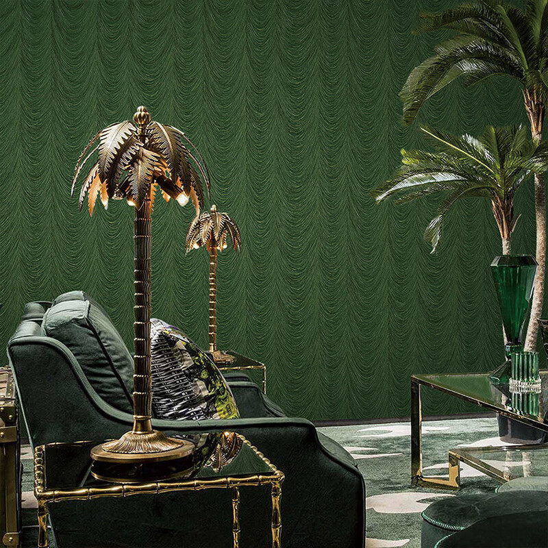 墨岩欧式贵气精致欧洲宫廷帷幔文艺复兴浪漫风格壁纸新中式墙纸 来图