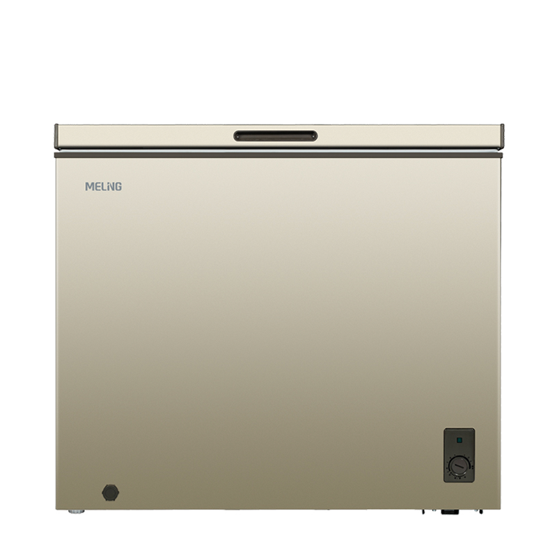 美菱冷柜（MELING）301升大容量家用商用冰柜冷藏冷冻转换单温柜节能冷柜卧式小冰箱 炫金