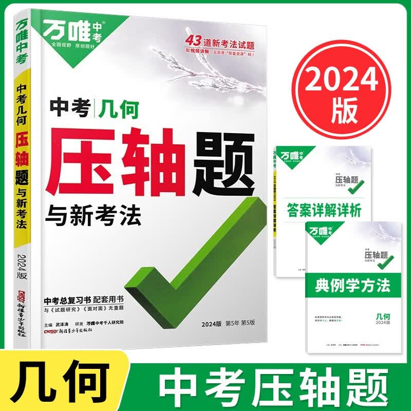 2024版万唯中考几何压轴题数学几何专项训练大题练习册中考复习资料含夹册共3册