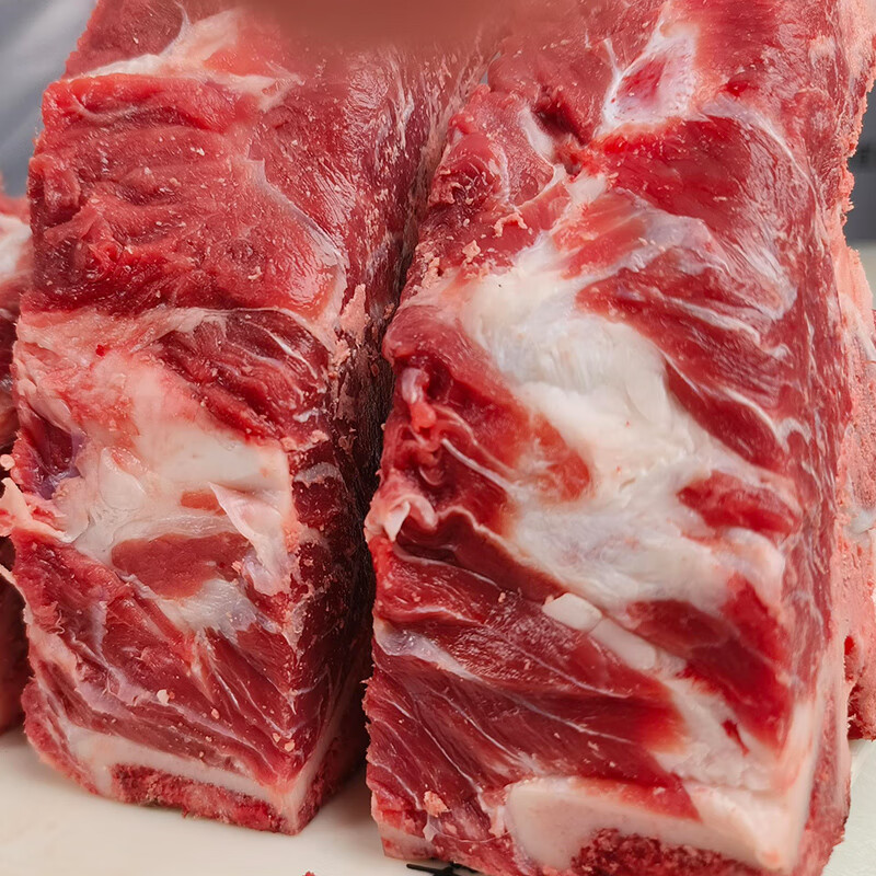 百里炙国产原切牛脊骨1000g/袋 牛蝎子带肉牛骨炖汤煲汤食材牛肉生鲜 原切牛脊骨1kg（含肉率20%）