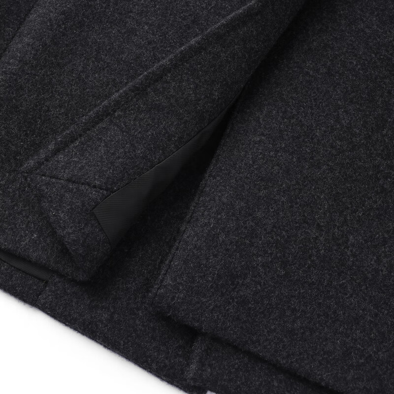 MAYOR男装 冬季全羊毛面料深灰色西服领大衣 深灰 L (175/96A)