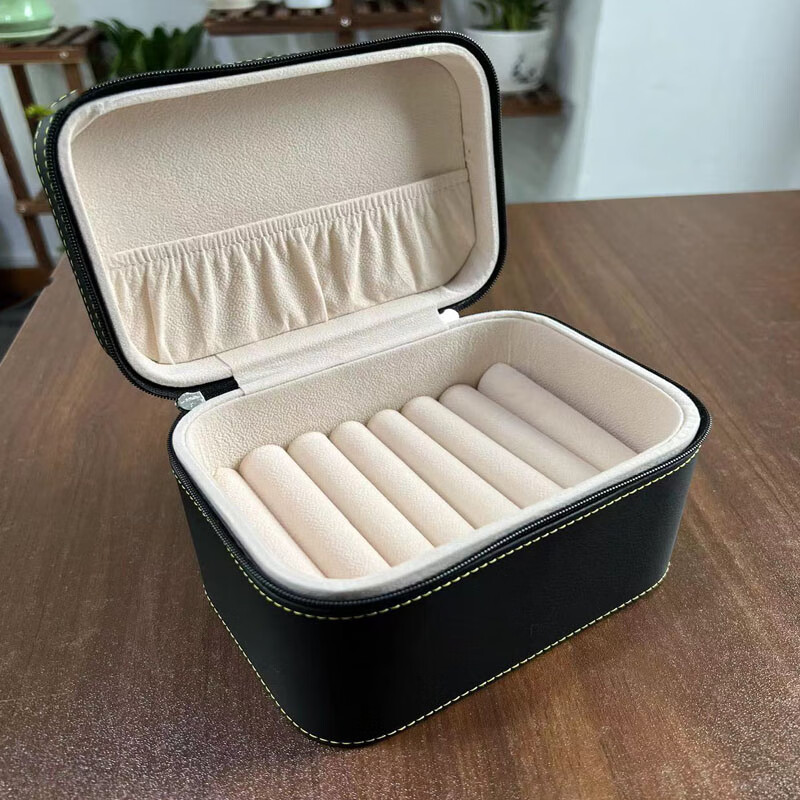 手镯盒子收纳高档珠宝箱复古玉镯饰品首饰盒 7位黑米(有赠品)优质版