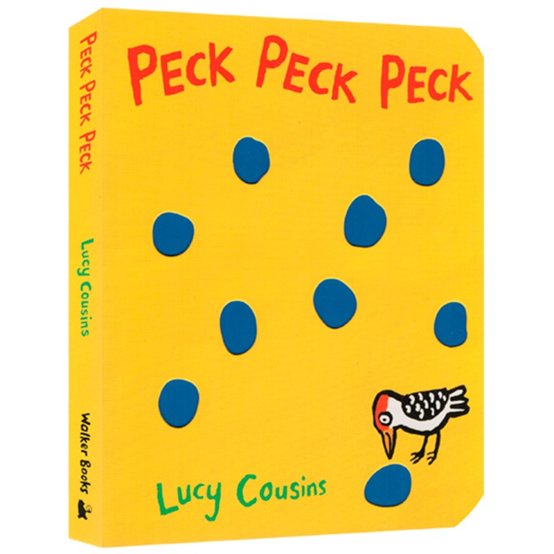 Peck Peck Peck 啄啄啄 啄木鸟爱打洞 英文原版绘本 洞洞纸板书 小鼠波波同作者Maisy Lucy Cousins