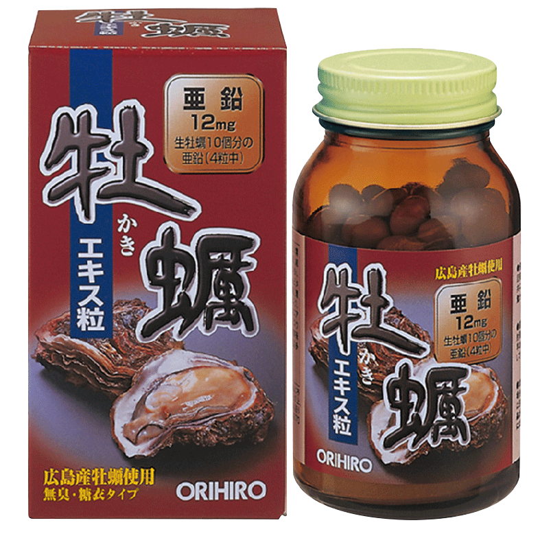 orihiro牡蛎片日本进口牡蛎精生蚝精补锌促睾保健品男120粒/瓶