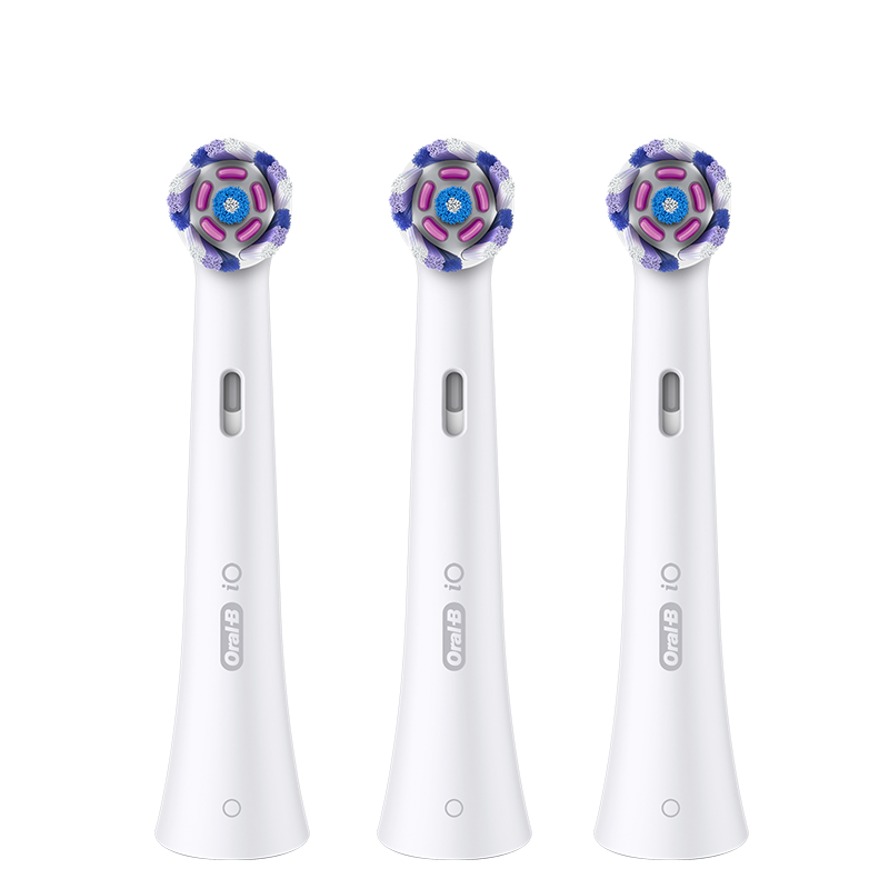 欧乐B电动牙刷头原装iO系列成人美白至臻型3支WW-3适用iO9/iO7/iO5/iO3/iO2磁波刷头德国进口深度清洁