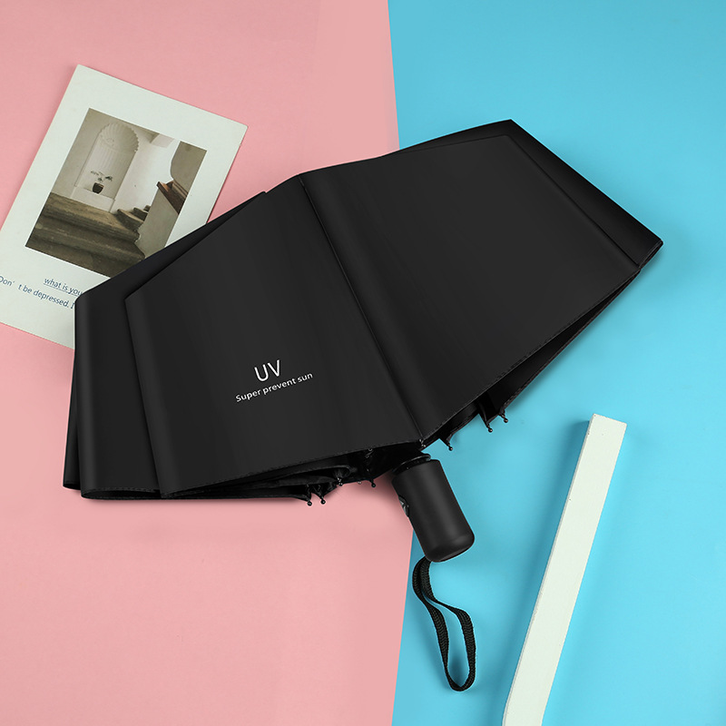 雨伊夏 遮阳伞太阳伞晴雨伞女男全自动两用ins大号折叠防晒防紫外线晴雨两用 黑色怎么看?